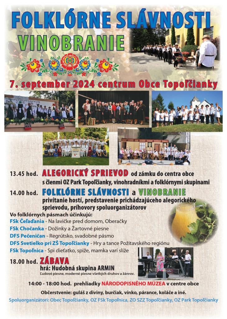 Folklórne slávnosti a Vinobranie 2024