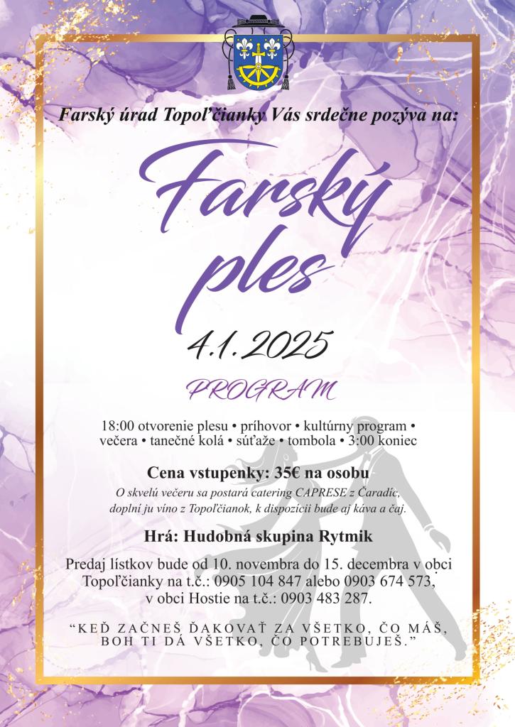 Farský ples 2025