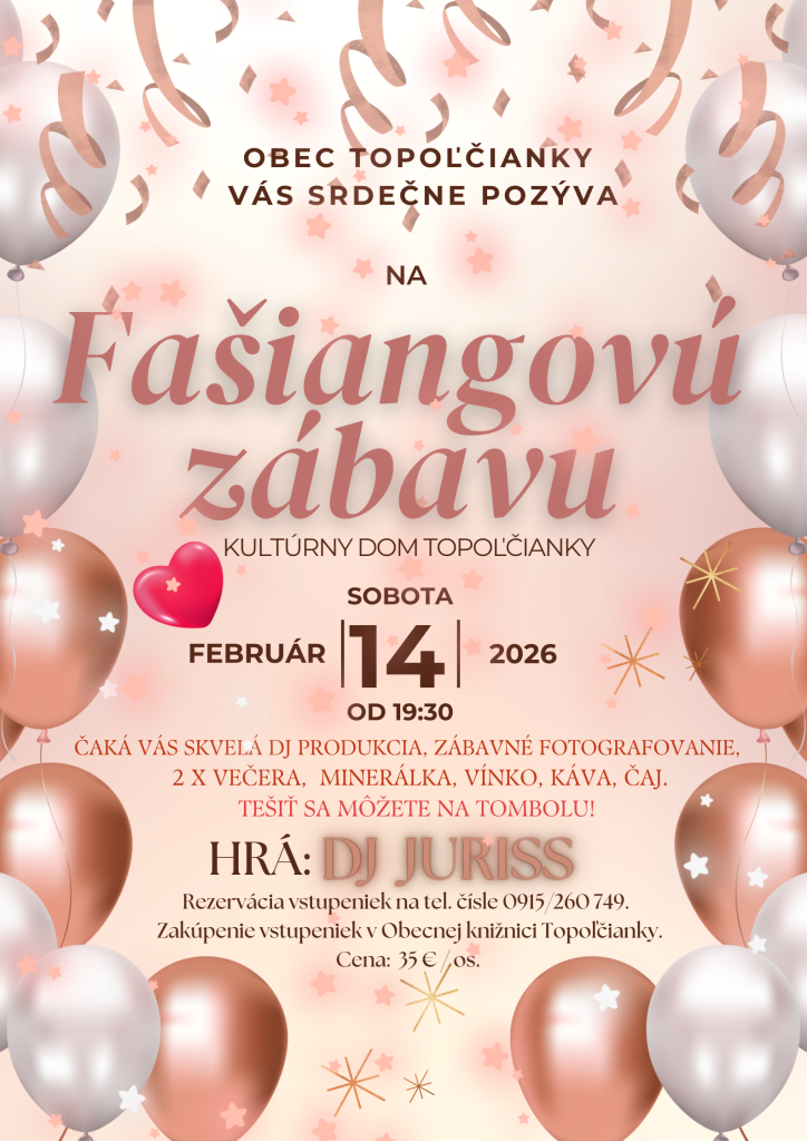 Fašiangová zábava 2026, plagát