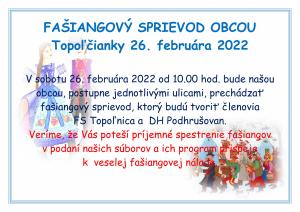 fašiangový sprievod 2022