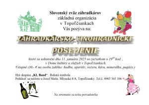 Záhradkársko-vinohradnícke posedenie