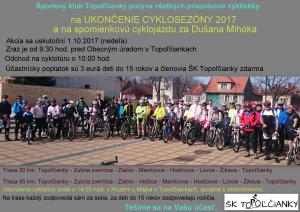 Ukončenie cyklosezóny 2017 a spomienková cyklojazda 1