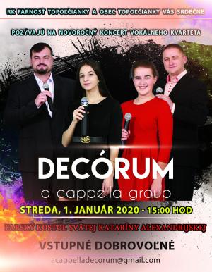 NOVOROČNÝ KONCERT VOKÁLNEHO KVARTETA DECÓRUM 1
